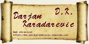 Darjan Karadarević vizit kartica
